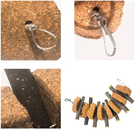 PINVNBY Rabbit Chew Toys for Teeth Hanging,Natural Apple Bunny Chew Sticks Small Animals Molar Wood for Rabbits Chinchillas Guinea Pigs Hamsters Small Pet Chewing Improve Dental Health(4 Pcs)