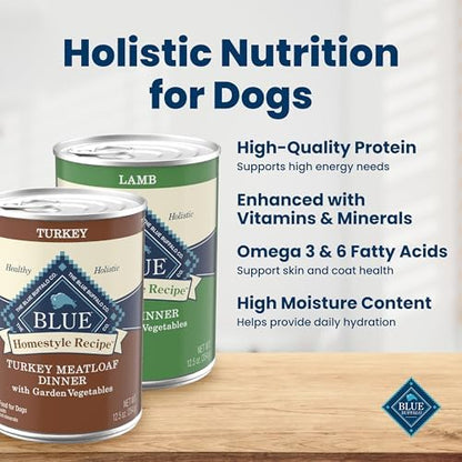 Blue Buffalo Homestyle Recipe Variety Pack Wet Dog Food, 12.5 oz, 6 ct