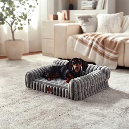 Orthopedic Dog Bed Medium 30x20x8.5” Washable Cover Grey