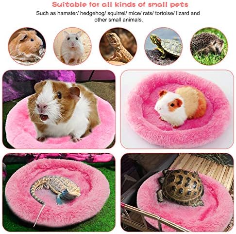 BWOGUE Hamster Bed, Round Velvet Sleep Pad for Guinea Pigs and Rats, 8.7 in