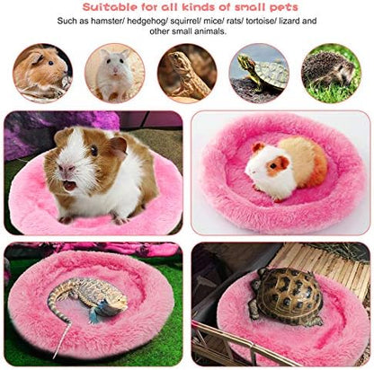 BWOGUE Hamster Bed, Round Velvet Sleep Pad for Guinea Pigs and Rats, 8.7 in