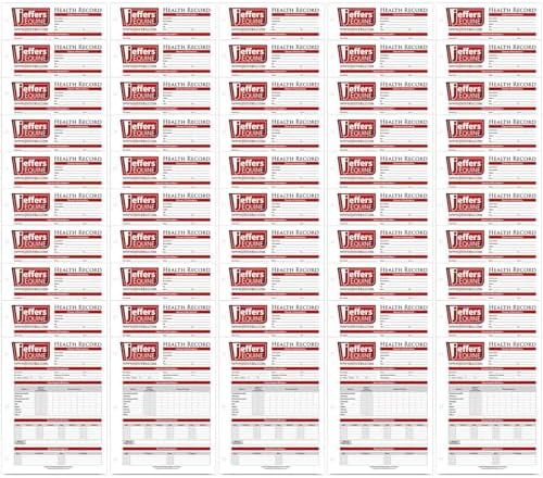 Jeffers Equine Health Record 50 Pack