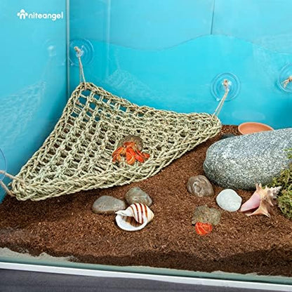 Niteangel Bearded Dragon Seagrass Hammock: Triangle 17'' x 12.5''