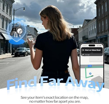 [iOS Only] Tukio Air Tracker Tags 4 Pack Black, [Apple MFi Certified]