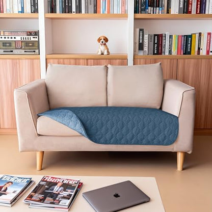 gogobunny Waterproof Loveseat Cover, Reversible Dog Cat Blanket for Couch