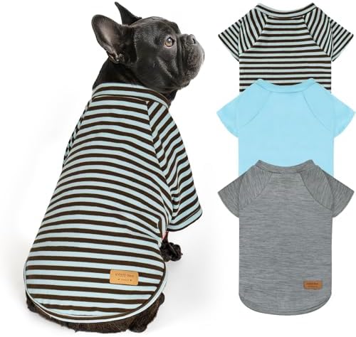 KYEESE 3Pack Dog Sweater with Sleeves Fleece Shirt for Small Dogs