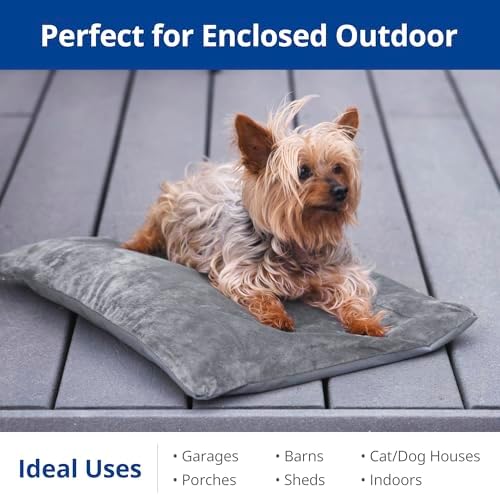 Outdoor Cat Heating Pad, 27.5" x 15.7", 50W, Grey