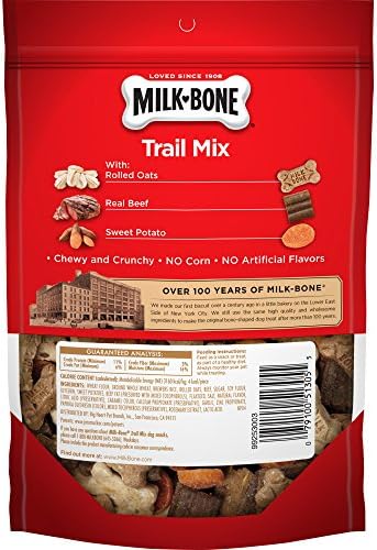 Milk-Bone Trail Mix Chewy & Crunchy Dog Treats, Real Beef & Sweet Potato, 20 Ounce (Pack of 2)