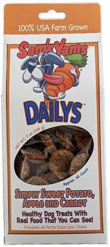 Front Porch Pets Sam's Yams Daily's Simply Sweet Potato, Apple & Carrot Dog Snacks, 7oz