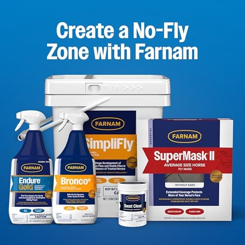 Farnam Endure Gold Fly Spray for Horses, Kills Flies Fast, Refill Gallon