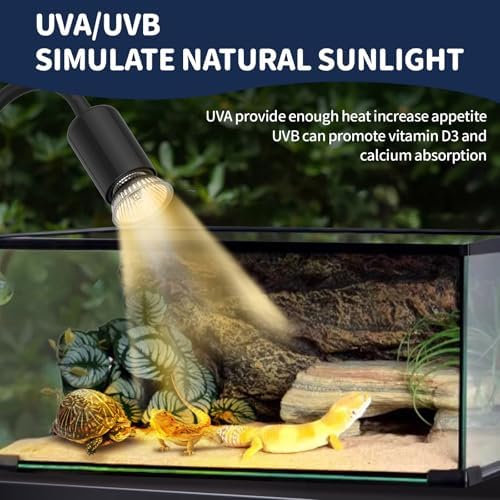 GOZILLA 4 Pack Reptile Heat Lamp, E27 UVA UVB Reptile Light Bulb, Heat Light Bulb for Tortoise, Bearded Dragon, Snakes.(2PCS 25W + 2PCS 50W)