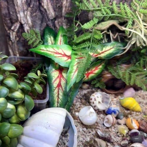 Reptile Plants for Terrarium, Reptile Tank Decor,Artificial Plants