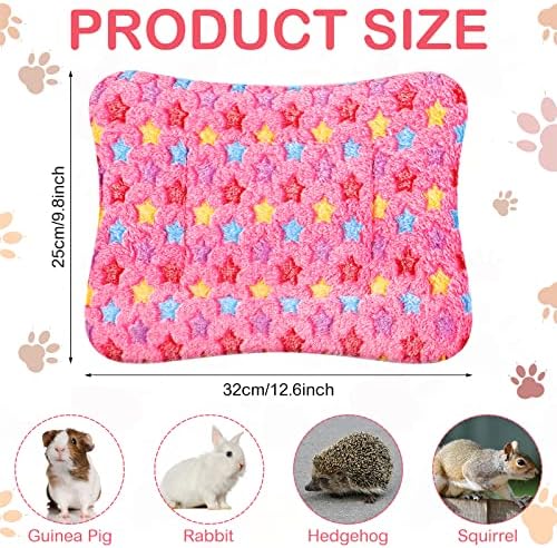 Tuanse 4 Pack Guinea Pig Bed Mat Bedding, Little Star, 13 x 10 Inch