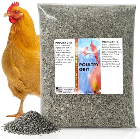 Morning Bird Poultry Grit for Chicken, Mineral-Rich Chicken Grit Formula for Digestion & Calcium Support, 9 lbs