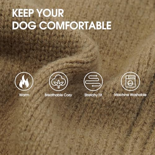 IECOii XL Dog Sweater, Winter Doggy Clothes for Medium Dogs Girl Boy
