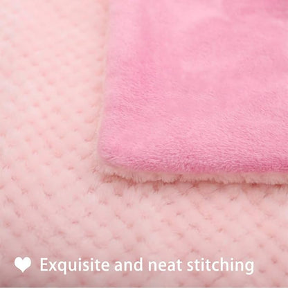 furrybaby Premium Fluffy Fleece Dog Blanket Soft and Warm Reversible Flannel Pet Blanket for Dogs 24x32inch Washable Indoor Cats Blankets for Cozy Comfy Nap(Pink)
