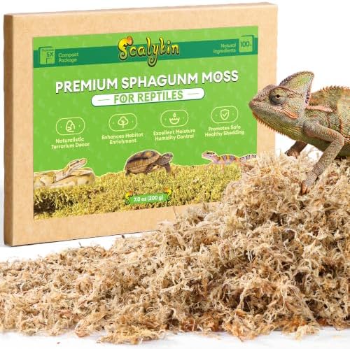 Sphagnum Moss for Reptiles & Plants, 7 OZ Terrarium Moss Bedding