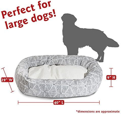Majestic Pet 40" Charlie Gray Sherpa Bagel Bed