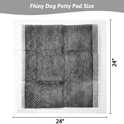 Fhiny Pee Pads for Small Dogs, 24" x 24" 40 PCS Large Disposable Puppy Pads Leak-Proof Super Absorbent Charcoal Potty Training Pad with Quick-Dry Surface for Dogs Puppies Cats Kittens or Small Pets