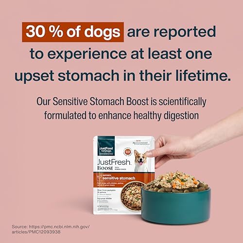 JustFoodForDogs JustFresh Boost Sensitive Stomach Dog Food Toppers - 8 Pack