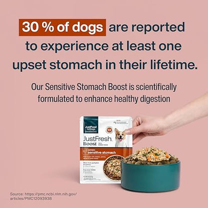 JustFoodForDogs JustFresh Boost Sensitive Stomach Dog Food Toppers - 8 Pack
