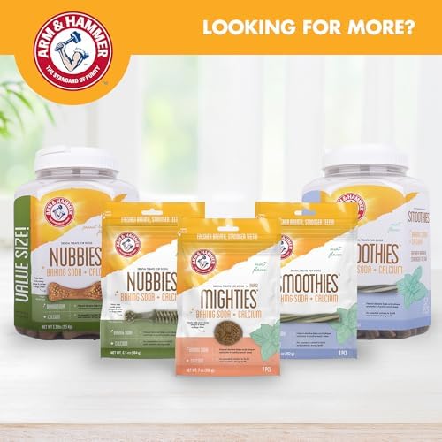 Arm & Hammer Smoothies Dental Dog Chews, Mint Blueberry Mix, 8 Ct