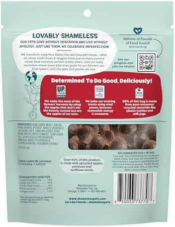 Shameless Pets Bone Broth Dog Training Treats – Soft, Natural Puppy & Dog Treats with Collagen – Healthy, Low-Calorie Training Chews for Small, Medium & Large Dogs - 8 oz (Pack of 1)