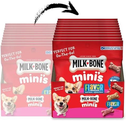 Milk-Bone Flavor Snacks Mini’s Dog Treats, 20 To-Go Bags