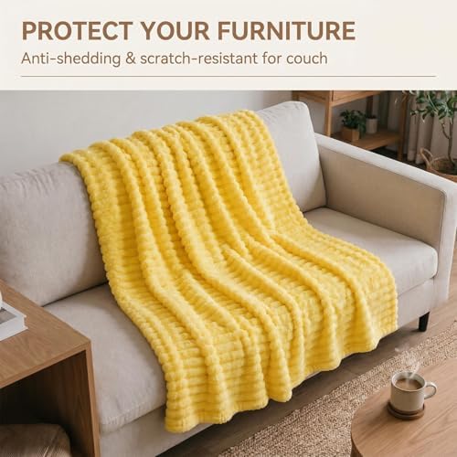 Emotional Support Blanket for Dogs, Yellow Dog Blanket (Light Coffee,79x90in)