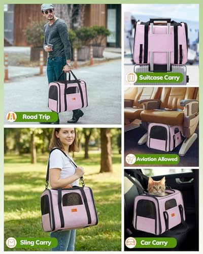 Morpilot Cat Carrier Soft for Large Medium Cats and Puppy up to 20lbs