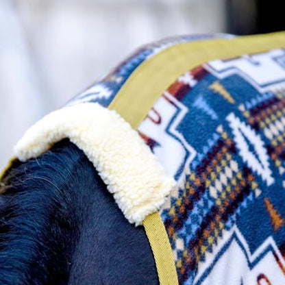 Jeffers Expression Standard Neck Fleece Cooler Horse Blanket, 69" – Lightweight Breathable Polyester Fleece Horse Cooler for Moisture Control, Drying, Layering, All Year Round Use - Thunderbird