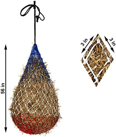 Majestic Ally Hay Net, Set of 2, Length - 54”, Holes 3"x3" for Horses