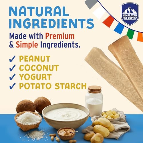 Himalayan Dog Chew Yogurt Sticks, Probiotic Treats, Peanut Butter, 5 Treats