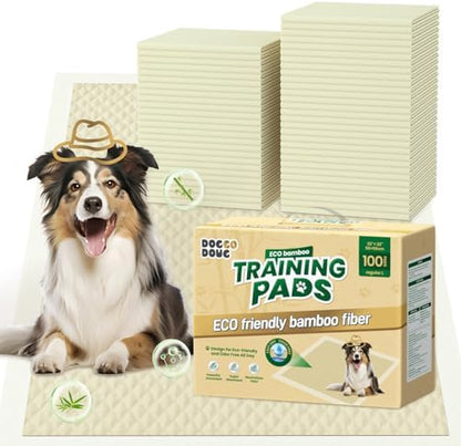 Bamboo Small Puppy Pads Pee Pads for Dogs 22"x22" 100 Count