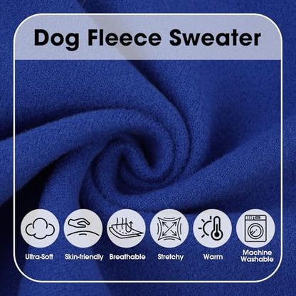 Nanaki Soft Dog Fleece Vest-Warm Puppy Sweatshirt,Reflective Fleece Dog Sweater for Autumn Winter Early Spring,Easy On Pullover Vest Lightweight Comfortable Sleeveless Stretchy Chihuahua,S