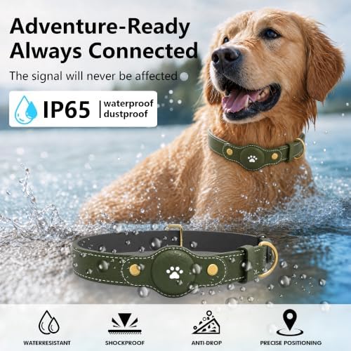 GPS Tracker for Dogs – Smart Dog Collar & Pet Tracker with Real-Time Location, No Monthly Fee, Unlimited Range (iOS & Android) – Fits Small to Large Dogs(Locator Included) BK