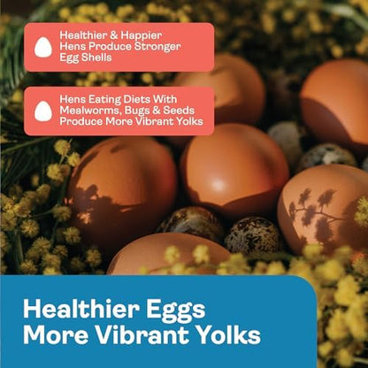 Hippy Chick Egg Booster for Chickens – Omega-3 Vitamin Supplement for Laying Hens – Egg & Feather Health Support – Natural Poultry Treat and Layer Feed Additive – 2.5 lb Bag