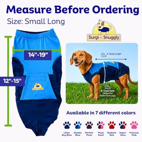 Surgi Snuggly Dog Surgery Recovery Suit, Cone Alternative, Spay/Neuter SL