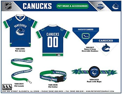 NHL VANCOUVER CANUCKS BANDANA for DOGS & CATS, Small/Medium. - Cute & Stylish Bandana! The Perfect HOCKEY FAN Scarf Bandana, great for Birthdays or any Party!