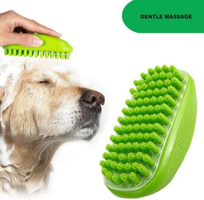 Rubber Curry Brush for Short Haired Dogs, Gentle Curry Comb