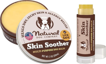 Natural Dog Company Skin Soother Dog Balm, 2oz Tin + 0.15oz Stick