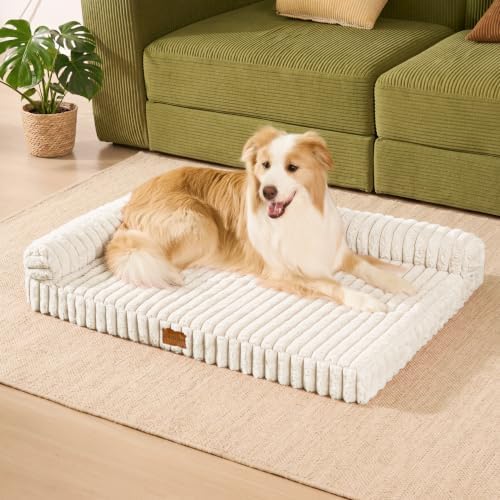Orthopedic Large Dog Bed Furry Pet Bed, Washable Cover 42''X28''
