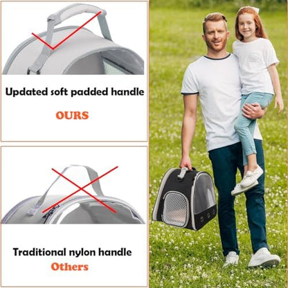 Ventilation Lizard Carrier for Bearded Dragon,Guinea Pig Carrier,Guinea Pig Carrier for 2,Reptile Travel Carrier for Lizards Sugar Glider Hedgehog Rat Parrot Birds,Airline Approved