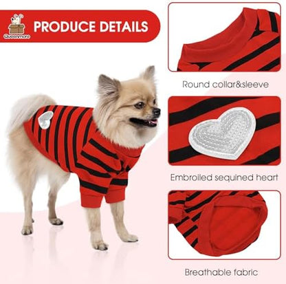Queenmore Medium Dog Shirt,Soft Breathable Dog Shirt for Dogs Cats Boy Girl,Pet Clothes for All Season,Breathable Lightweight Pet Tshirt for Frenchie, Dachshund, Yorkie