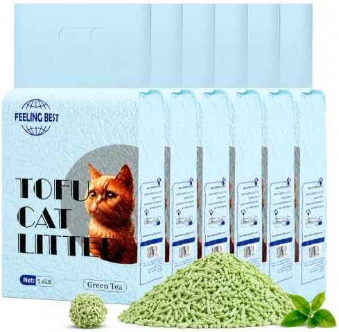 Green Tea Tofu Cat Litter, Fresh Scent, Multi-Cat, Fast Clumping, 33.6 lb