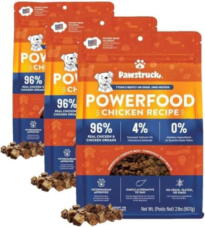 Pawstruck Air Dried Dog Food Real Chicken High Protein Grain-Free Complete Nutrition for All Life Stages Small Medium Large Breeds USA Made Vet Recommended 6 lbs