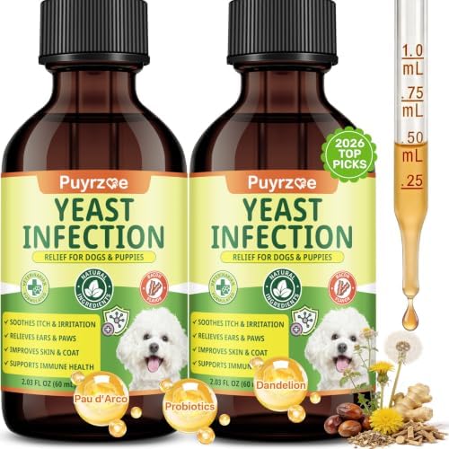 puyrzoe Natural Yeast Infection Treatment for Dogs, Yeast Treatment for Dog