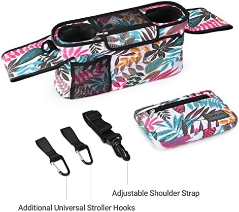 Momcozy Universal Stroller Organizer with Insulated Cup Holder