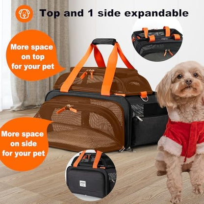 pidipiti 17x12.5x8.5 Soft-Sided pet Carrier,for Extra-Small Dog/Medium cat