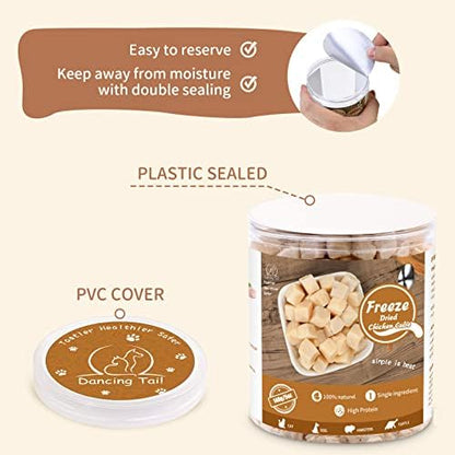 Freeze Dried Cat & Dog Treats, Healthy Chicken Cube Weight Control 5 Ounce